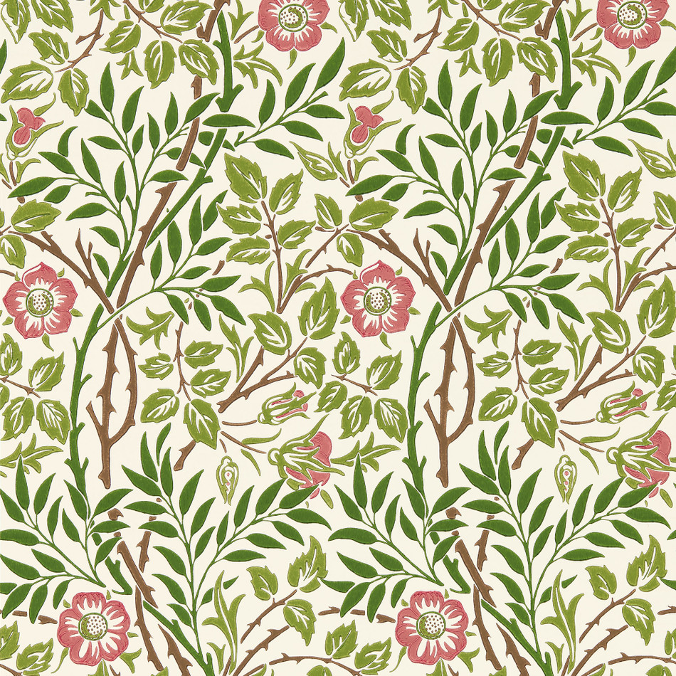 217370 Sweet Briar Morris & Friends Boughs and Rose Wallpaper by Morris & Co