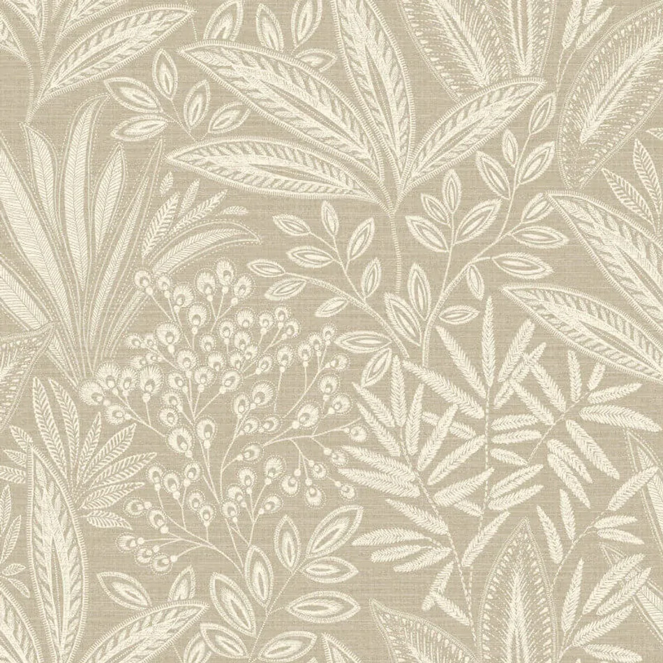 M1782 Sahara Leaf Natural Wallpaper By Crown
