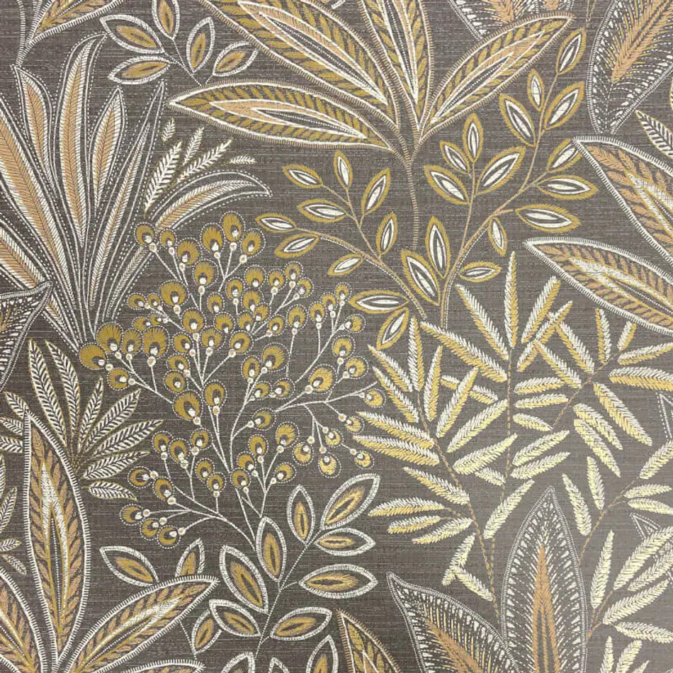 M1785 Sahara Leaf Mocha Wallpaper By Crown