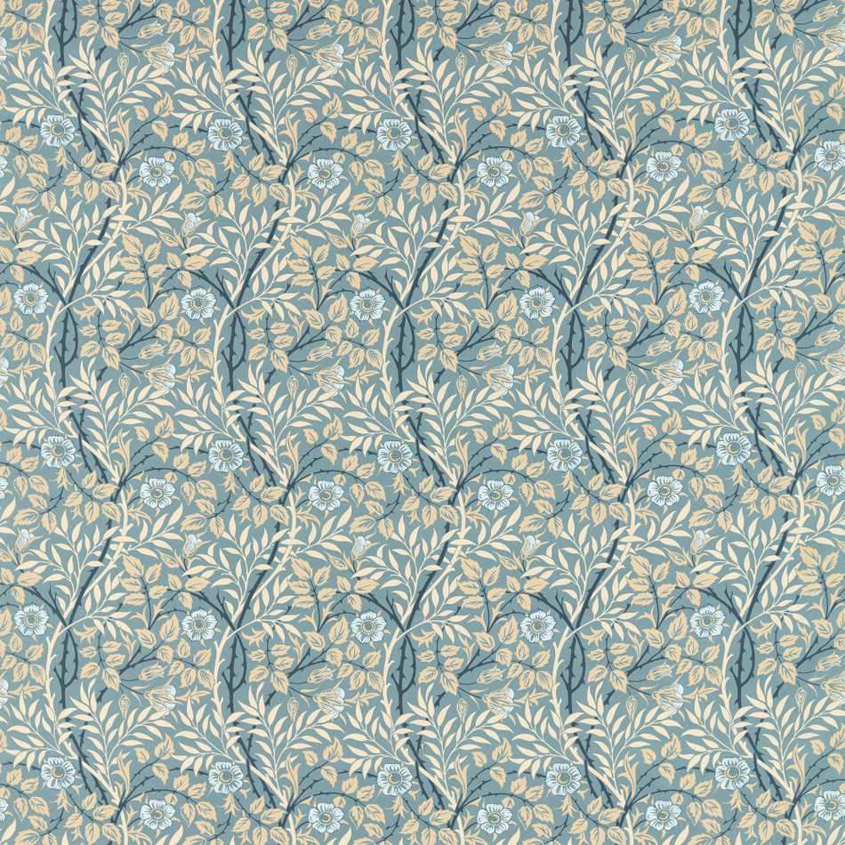 227241 Sweet Briar Morris & Friends Mineral and Linen Fabric by Morris & Co