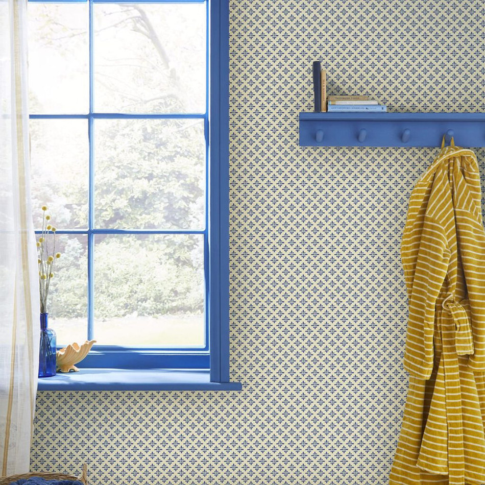 118579 Beckett Star Coast Blue Wallpaper by Joules