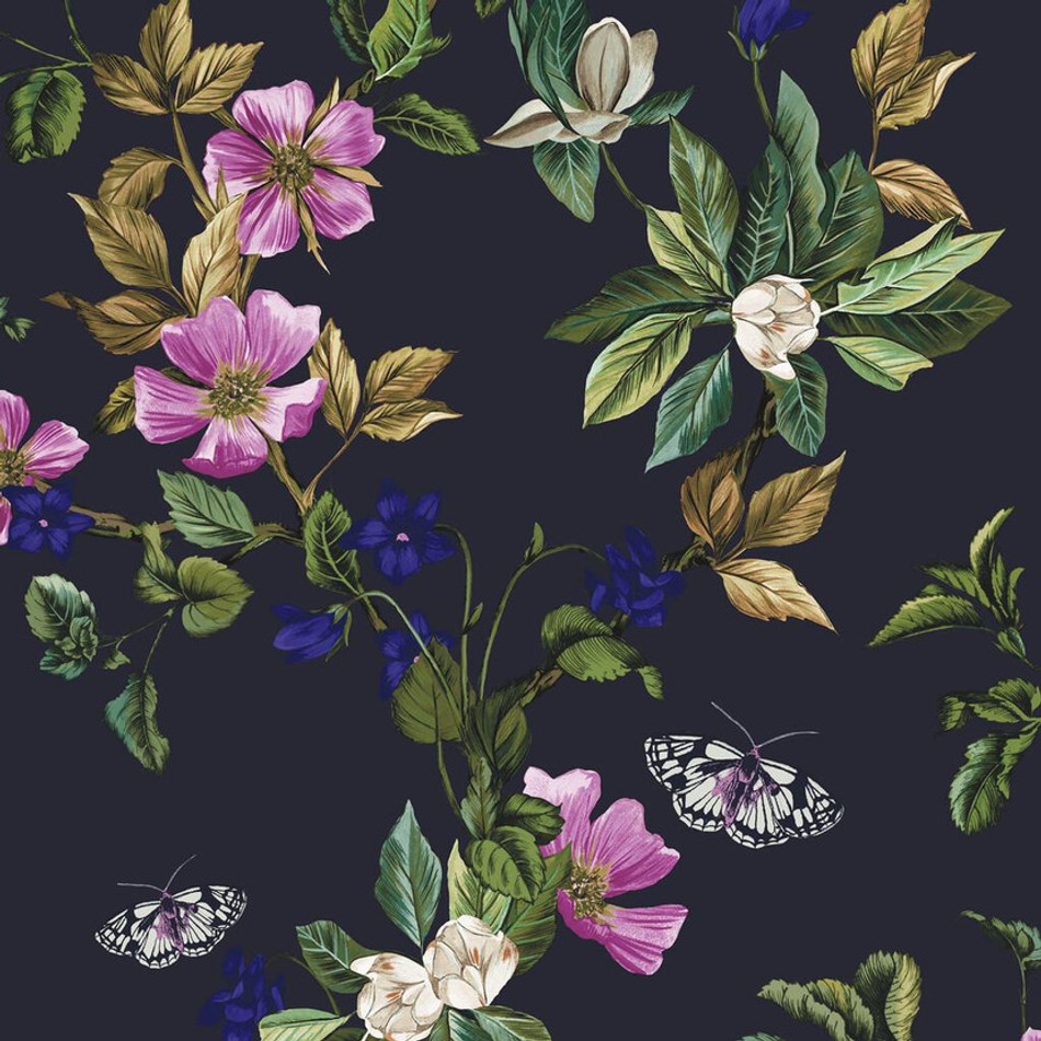 118572 Wakerly Woodland Floral Wallpaper by Joules