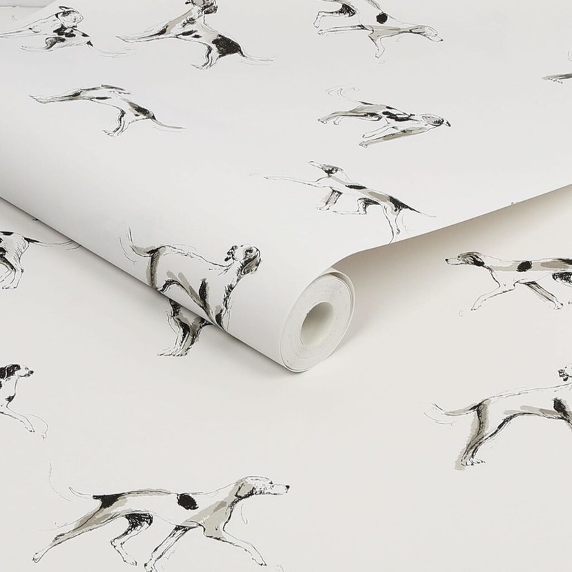 118559 Sketchy Dogs Creme Wallpaper by Joules