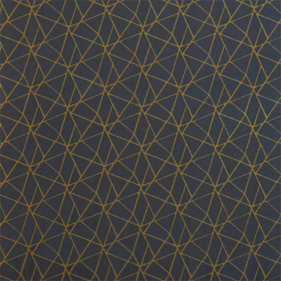 132840 Zola Momentum 9 Charcoal / Gold Fabric by Harlequin