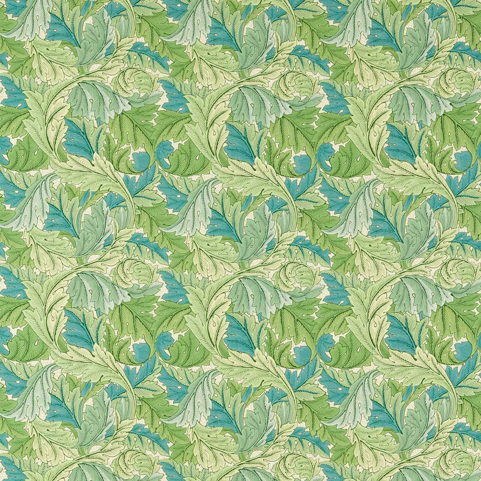 227114 Acanthus Outdoor-Performance Nettle/Sky Blue Fabric by Morris & Co