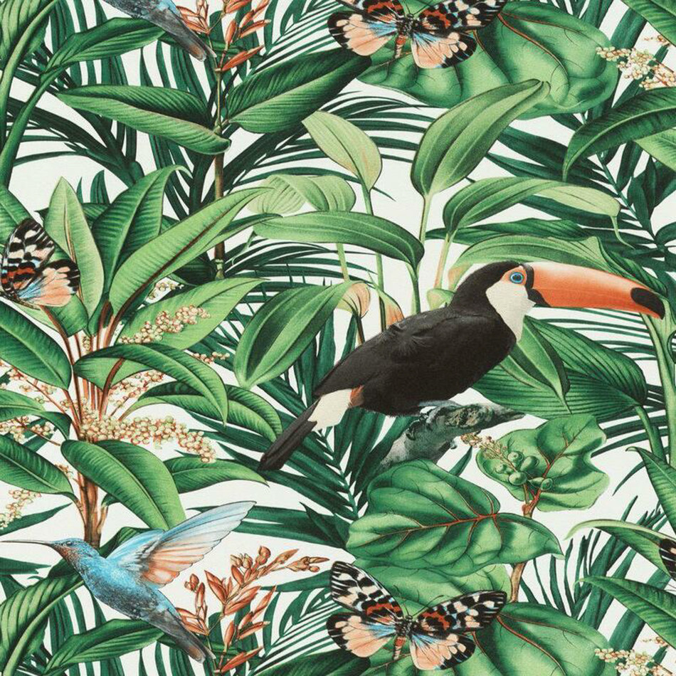 AM30001 Tropical Birds Amazonia Wallpaper by Galerie