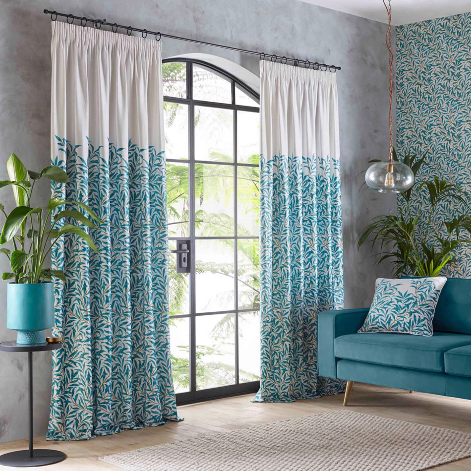 M2322/01 Willow Bough Teal Cushion by Clarke & Clarke M2322/01 Willow Bough Teal Cushion by Clarke & Clarke