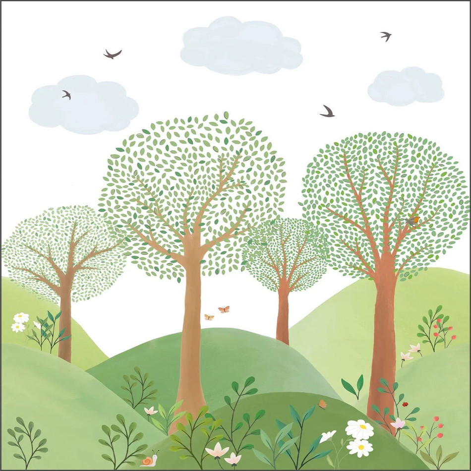 MNM105803202 Le Monde De La Foret Les Mini Mondes Wallpaper by Caselio