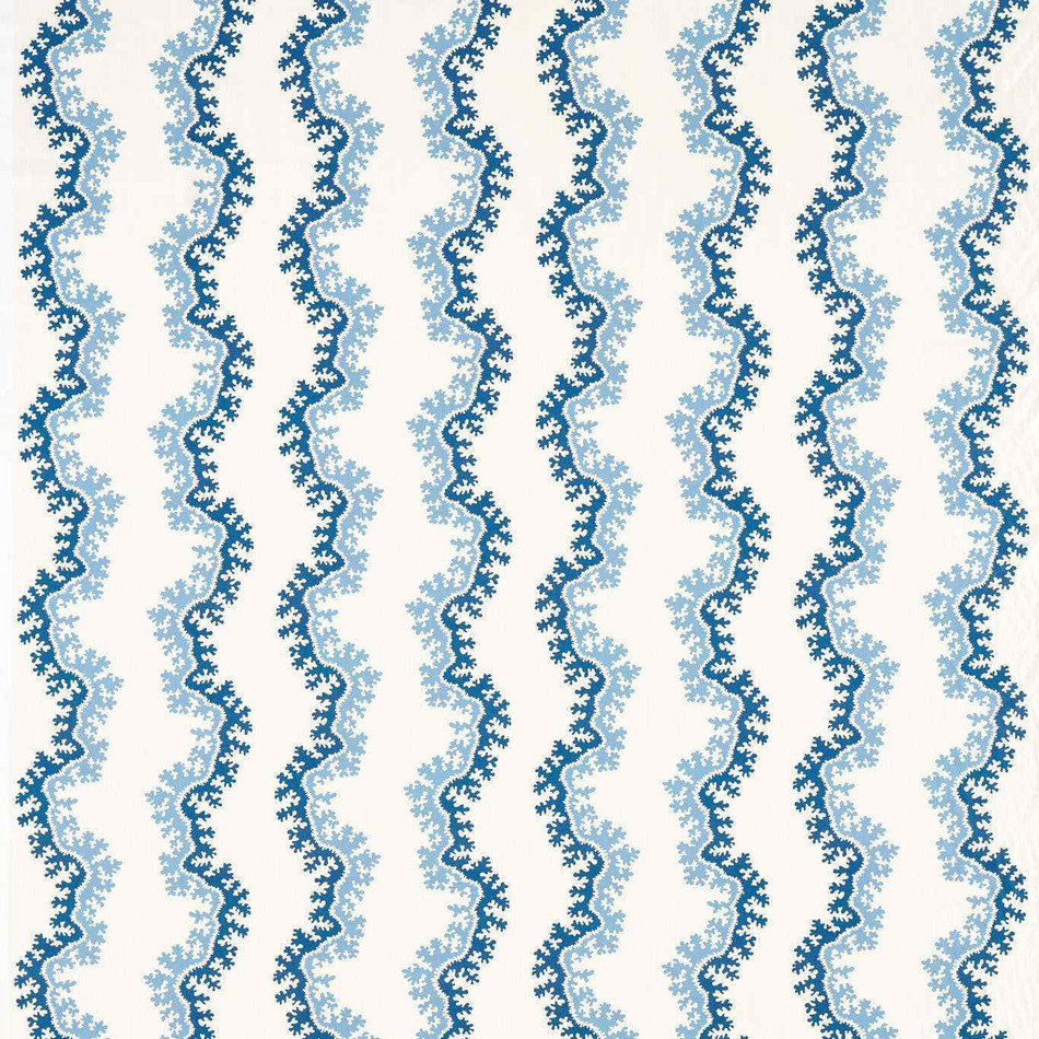 227093 Oxbow Pinetum Prints Indigo Fabric by Sanderson