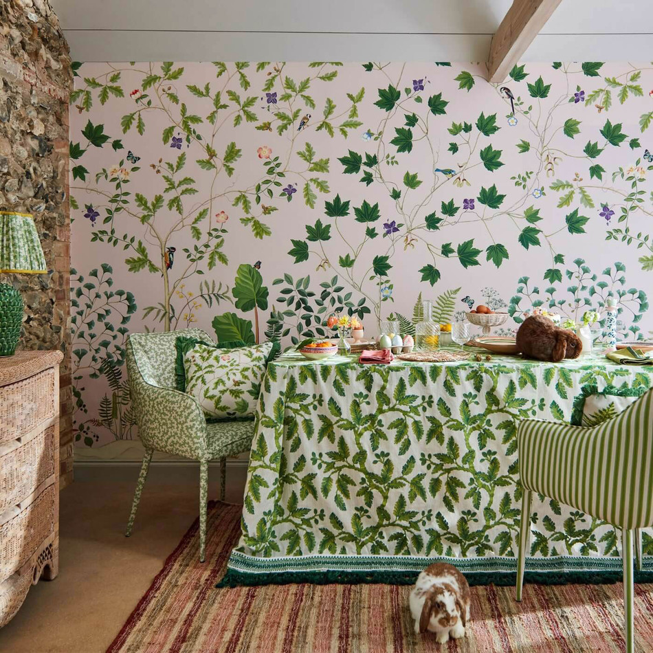 227083 Truffle Pinetum Prints Sap Green Fabric by Sanderson 227083 Truffle Pinetum Prints Sap Green Fabric by Sanderson