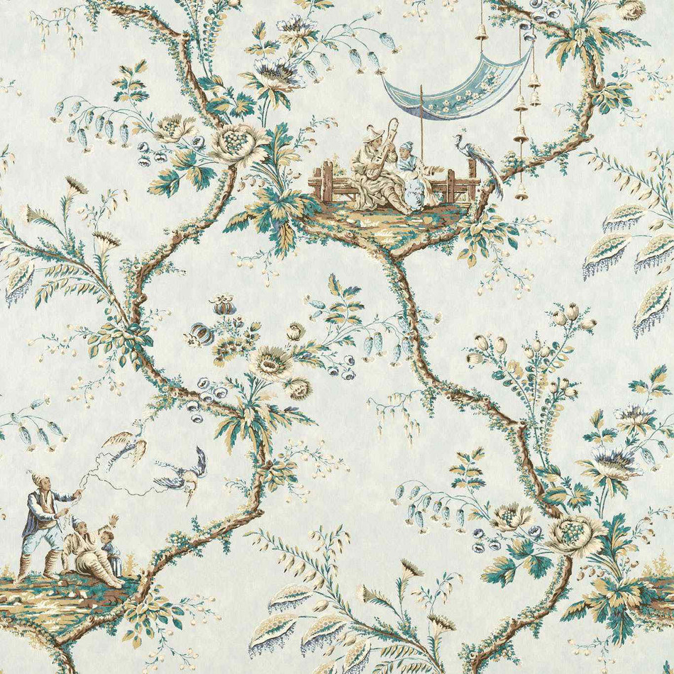 322752 Emperor's Musician Arcadian Thames La Seine Fabric by Zoffany