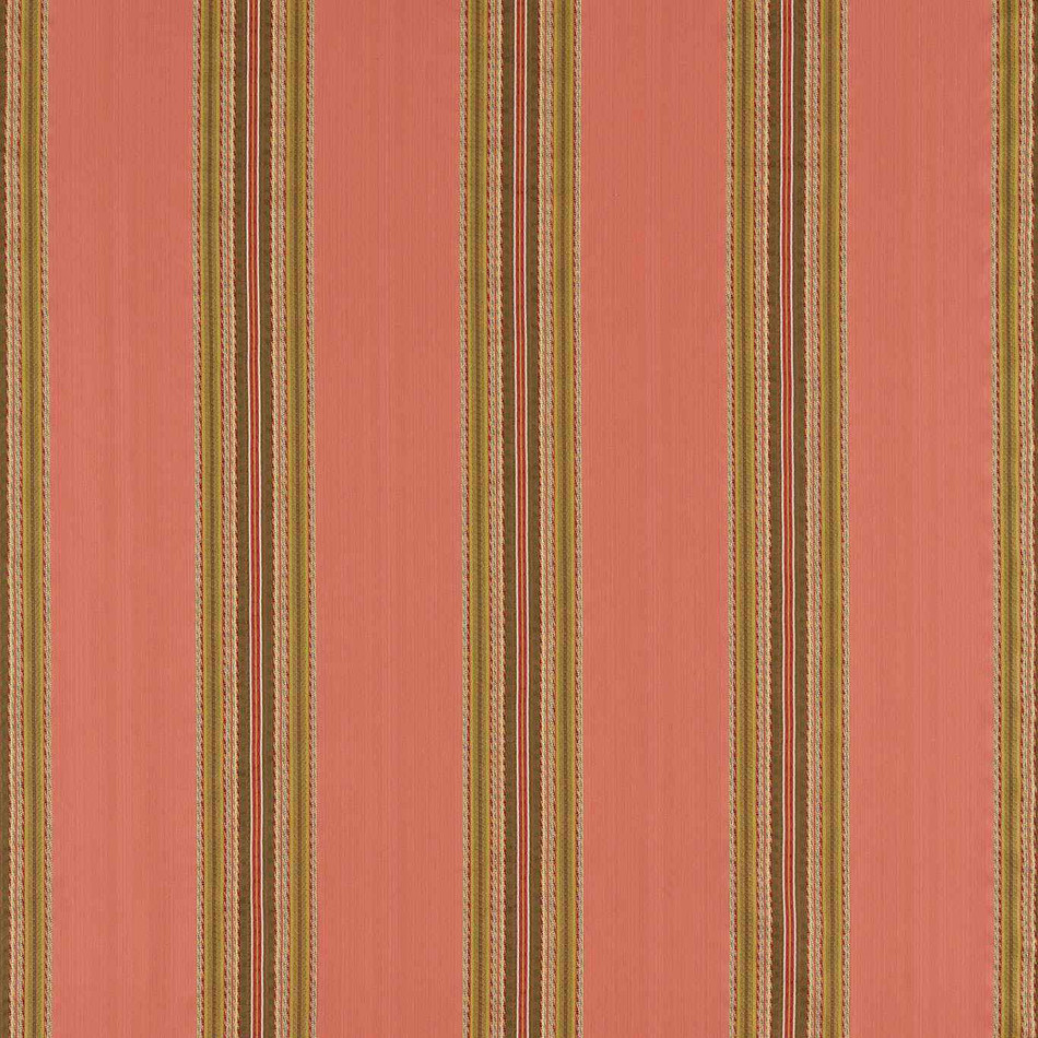 333354 Lisere Stripe Arcadian Thames Venetian Red Fabric by Zoffany