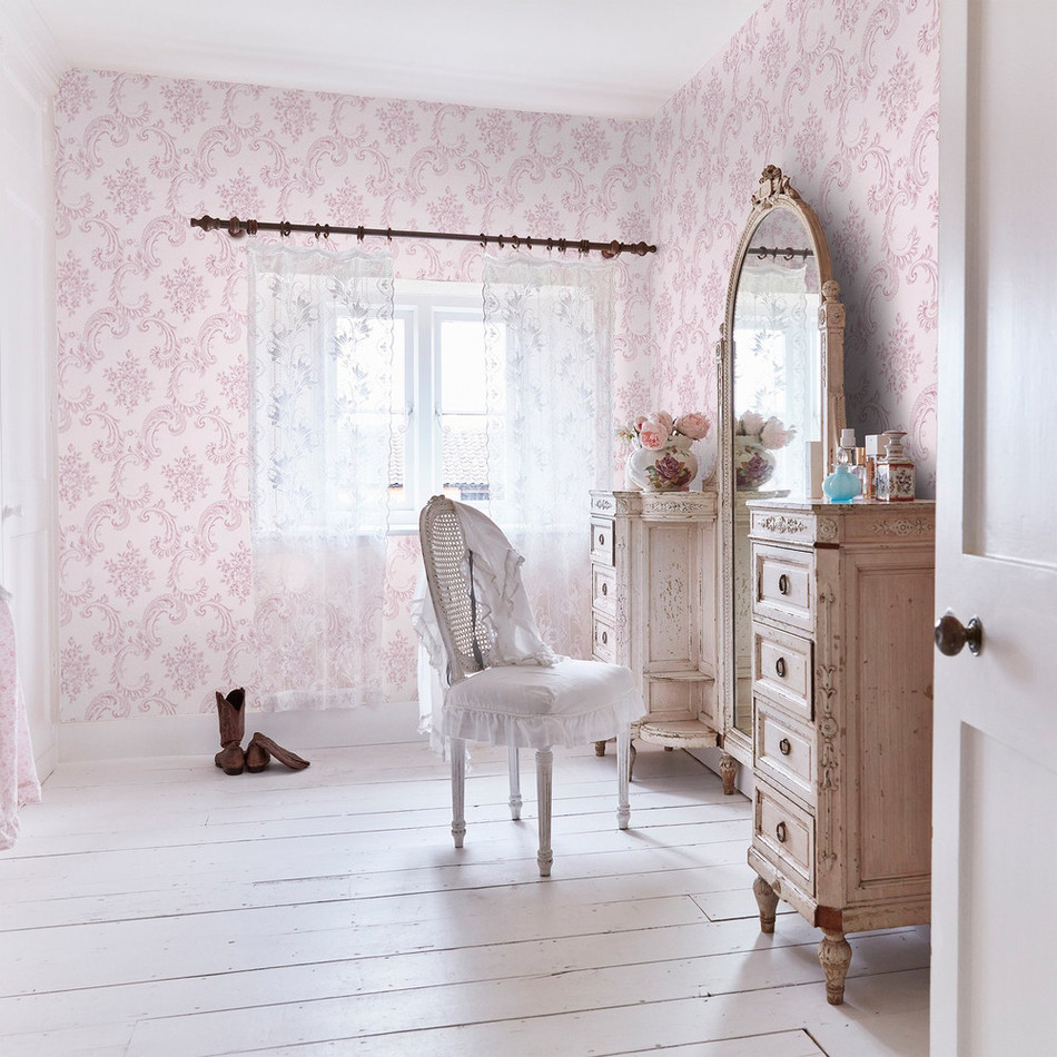 125113 Boudoir Beauty Pink Wallpaper by Rachel Ashwell