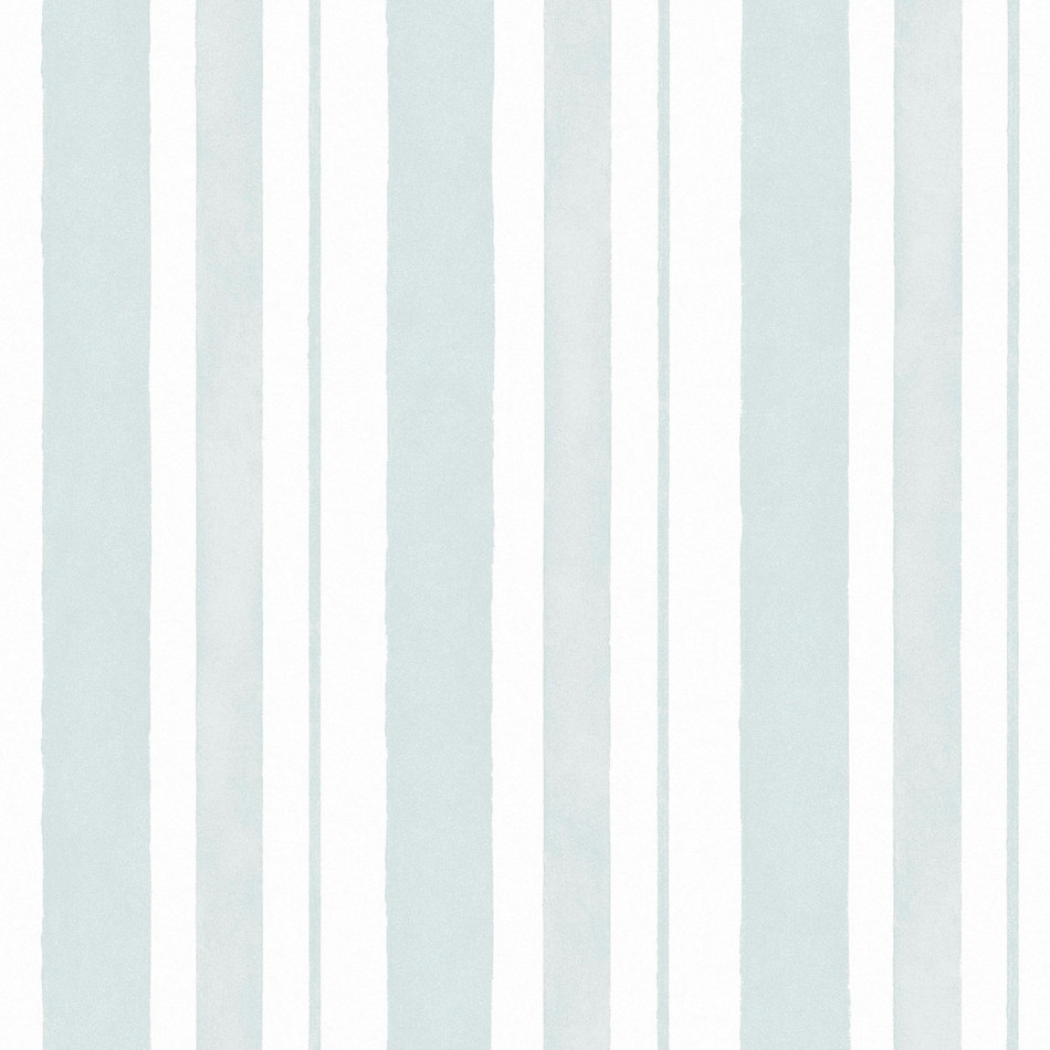 125117 Watercolour Stripe Blue Wallpaper by Rachel Ashwell