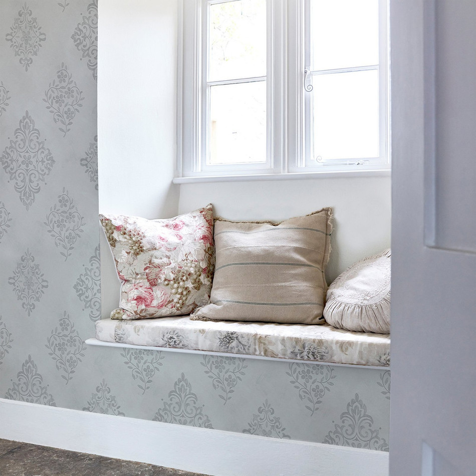 125137 Diamond Motif Blue Wallpaper by Rachel Ashwell 125137 Diamond Motif Blue Wallpaper by Rachel Ashwell