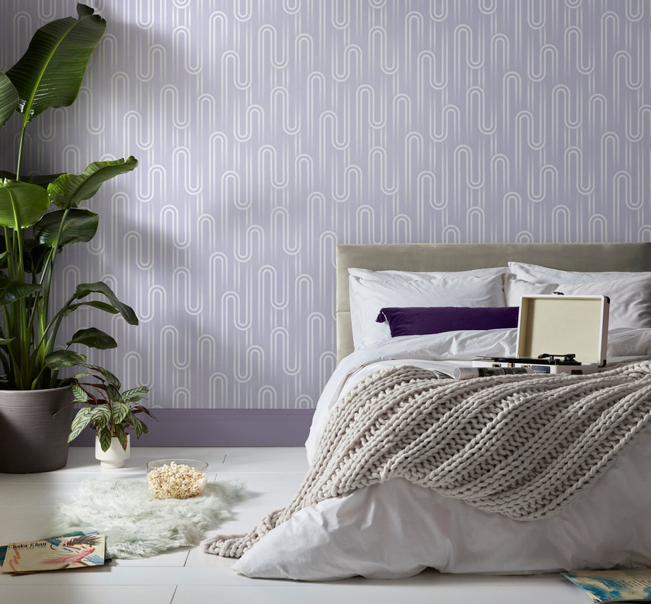 118731 Ups n Downs Lavender Wallpaper by Envy