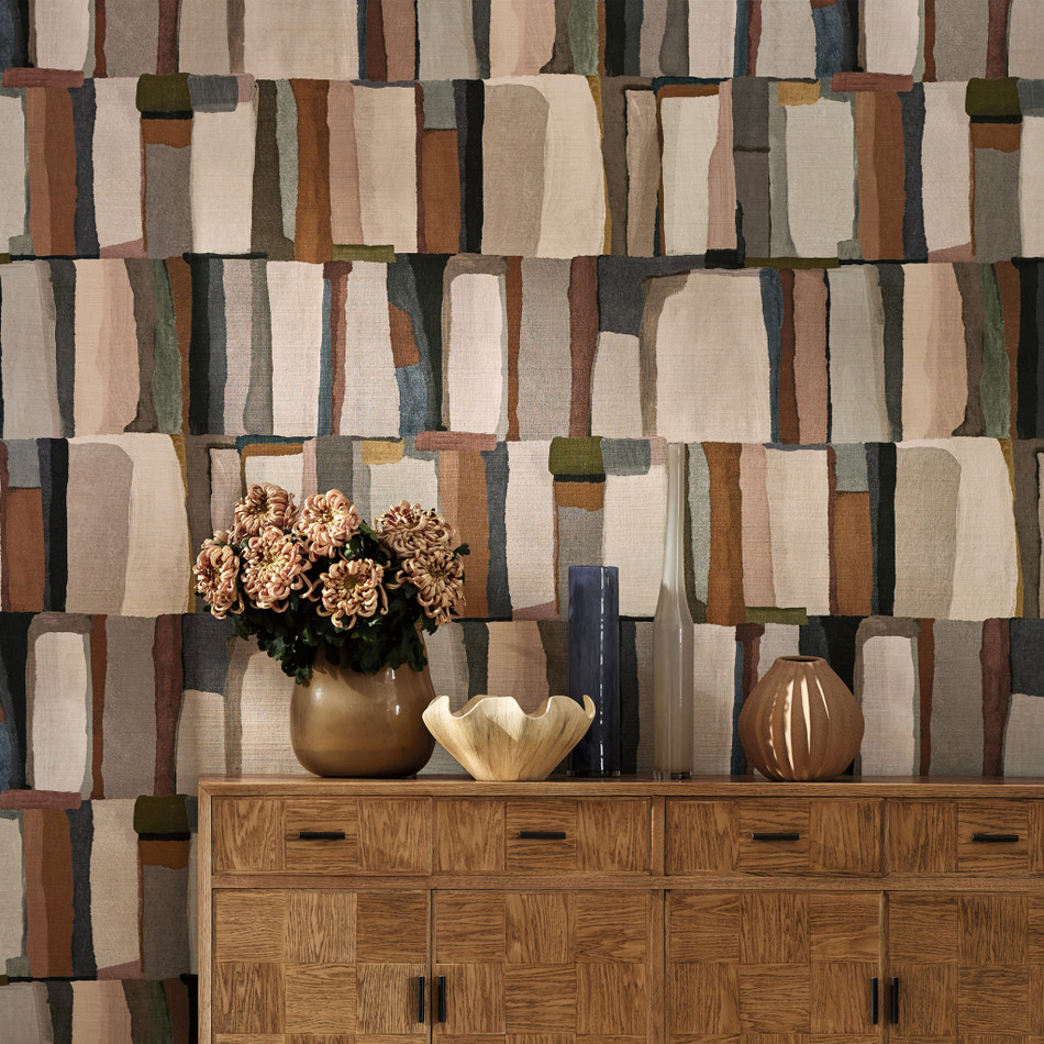 W949/02 Quadrata Sienna Tsauri Wallpaper by Black Edition