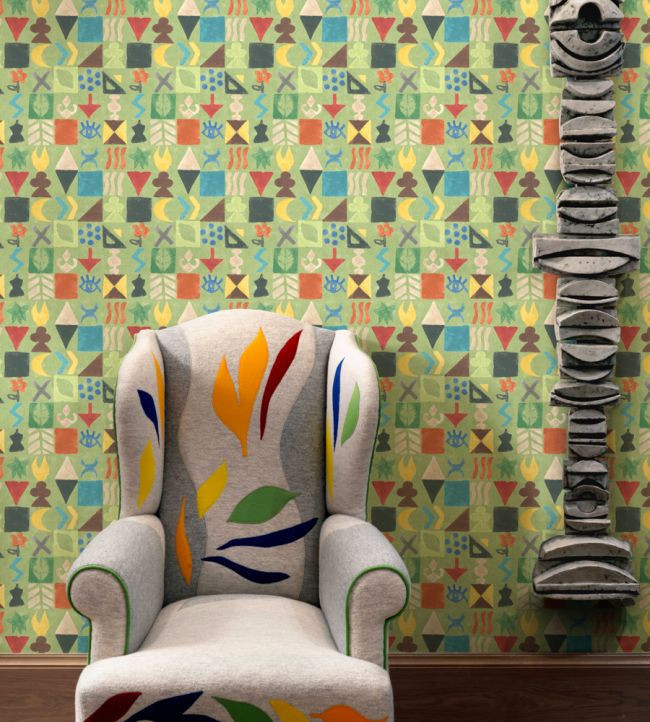 BW45139/3 Potato Print Kit Kemp Wallpaper By GP & J Baker