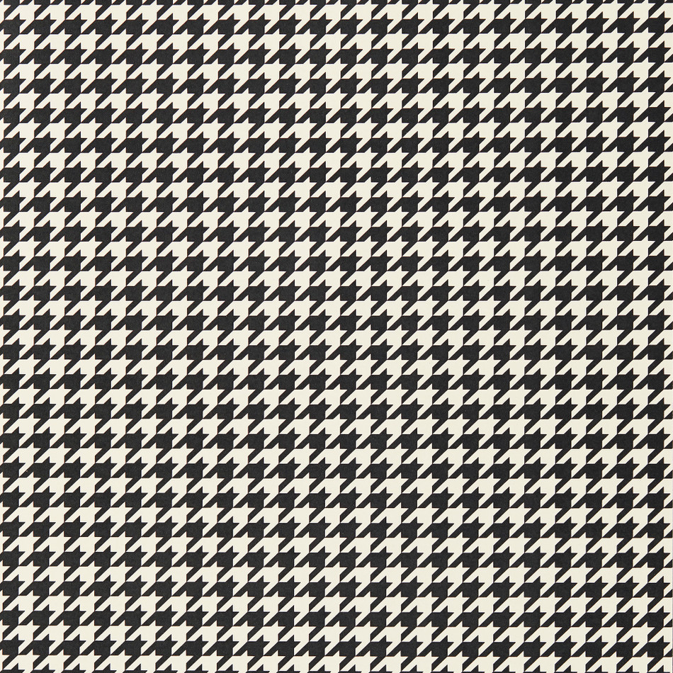 113131 Houndstooth Idyllic Black Earth/Soft Focus Wallpaper by Harlequin