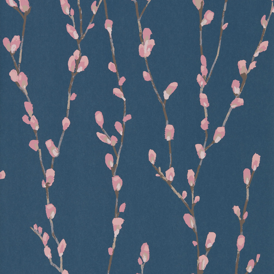 111471 Salice Idyllic Rose/Navy Wallpaper by Harlequin