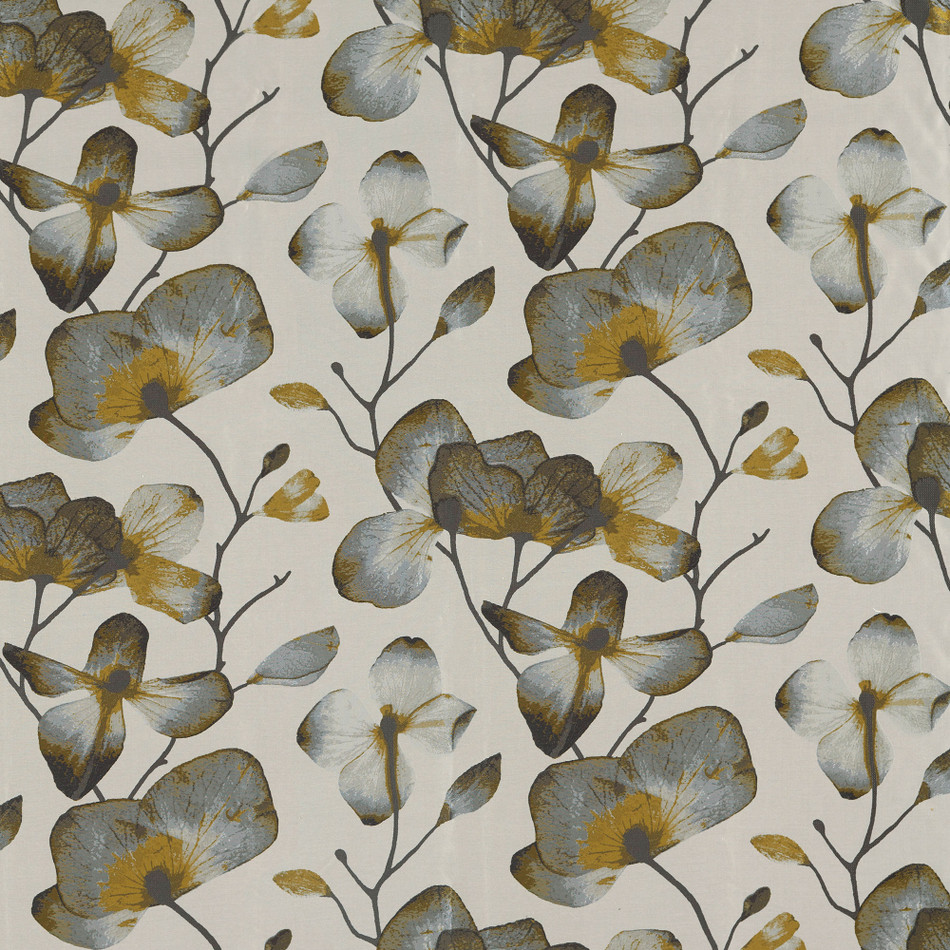 132761 Kienze Idyllic Ochre/Steel Fabric by Harlequin