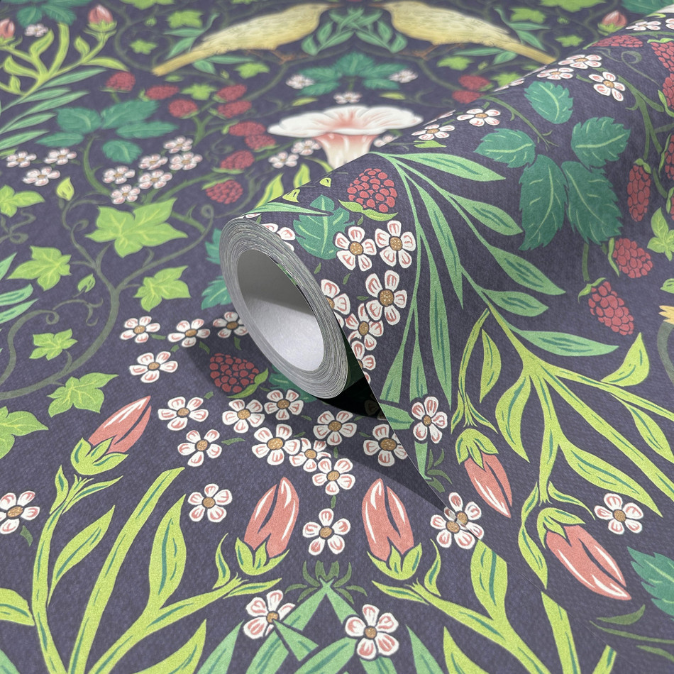 47621 Summer Garden Heritage Purple Lilac Wallpaper By Galerie