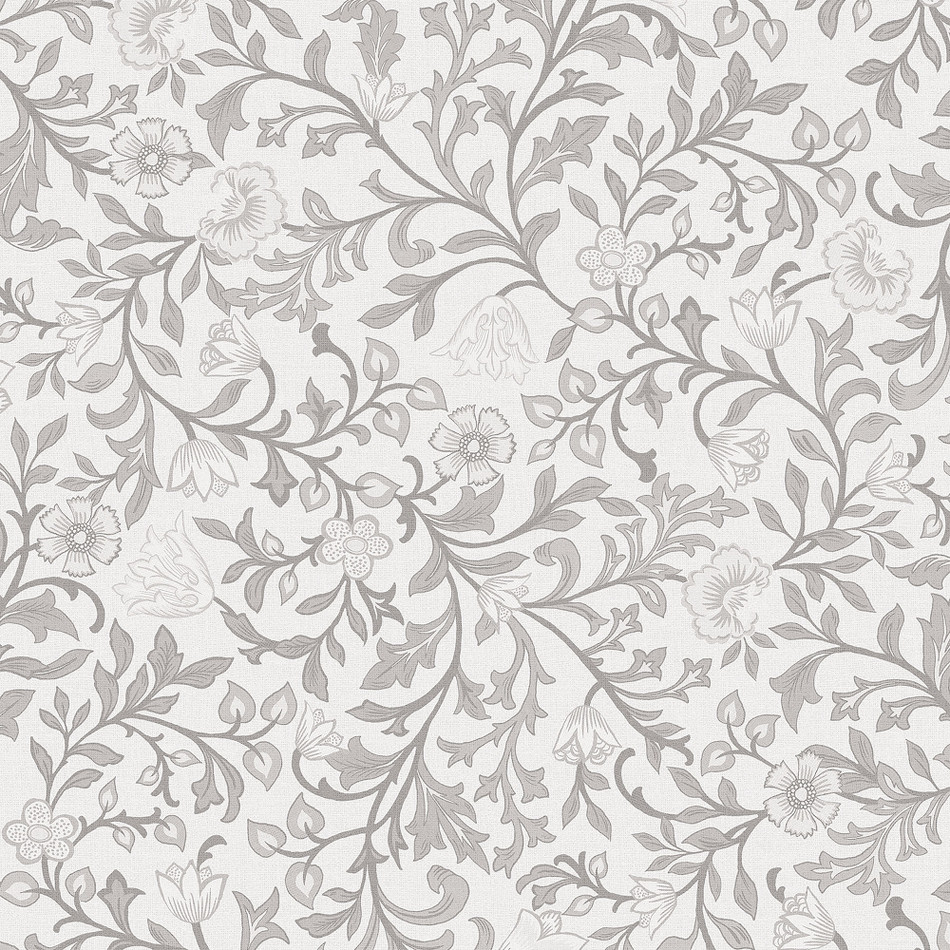 47628 Botanic Heritage BlueSilver Grey Wallpaper By Galerie