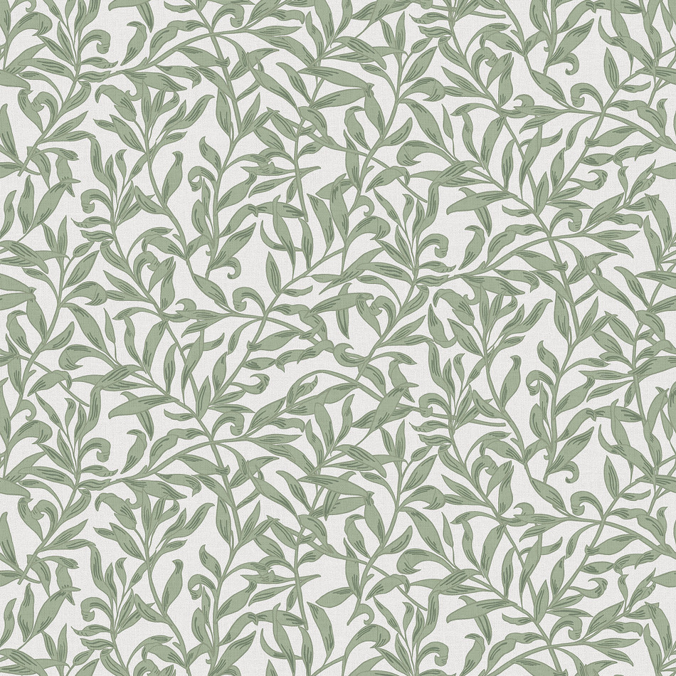 47640 Vintage Leaf Heritage Green Wallpaper By Galerie