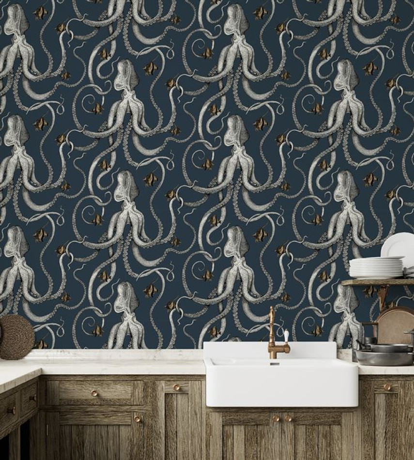 JMW-100201 Octopoda Wallpaper by Josephine Munsey JMW-100201 Octopoda Wallpaper by Josephine Munsey