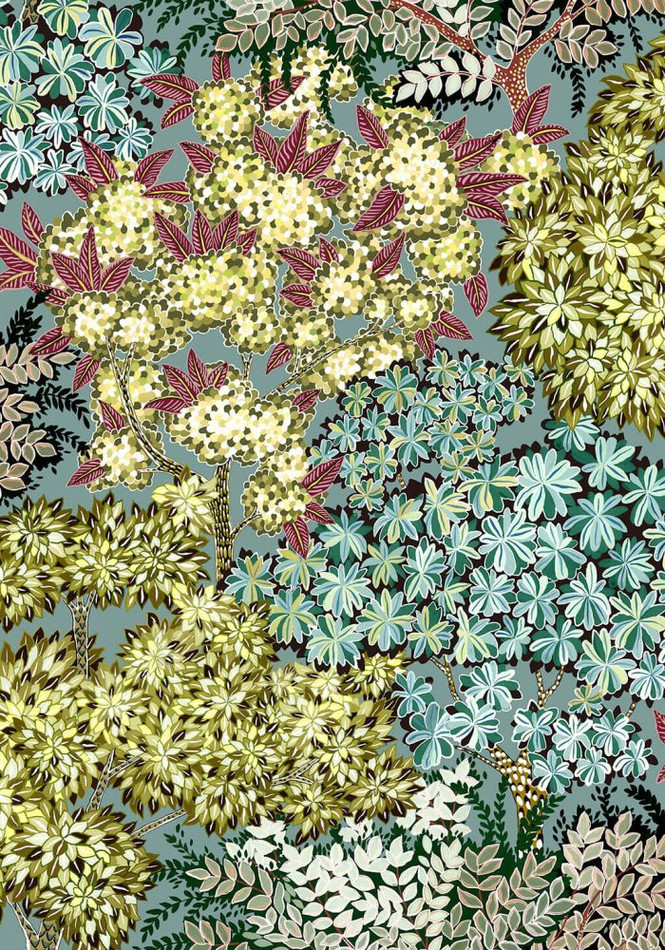 JMW-100401 Broccoli Canopy Wallpaper by Josephine Munsey JMW-100401 Broccoli Canopy Wallpaper by Josephine Munsey