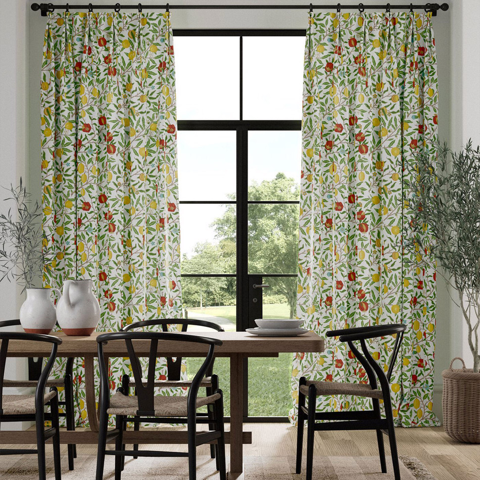 226907 Fruit Simply Morris Leaf Green/Madder Fabric by Morris & Co 226907 Fruit Simply Morris Leaf Green/Madder Fabric by Morris & Co