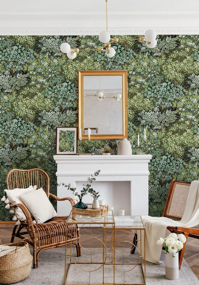 JMW-100421 Broccoli Canopy Wallpaper by Josephine Munsey JMW-100421 Broccoli Canopy Wallpaper by Josephine Munsey