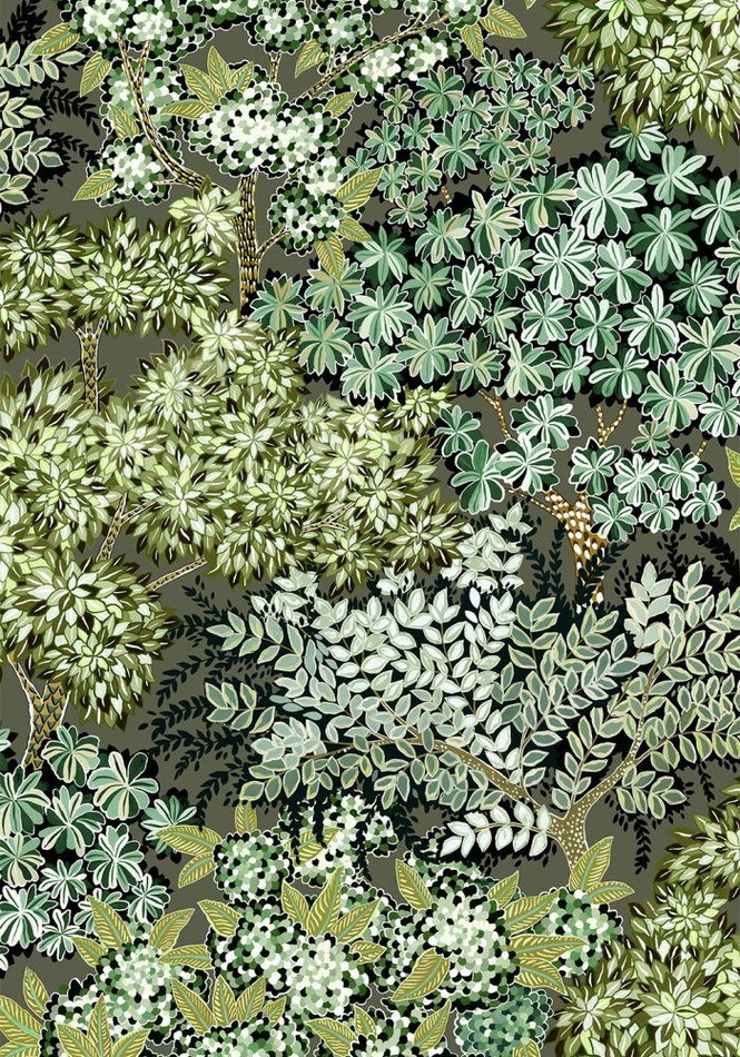 JMW-100421 Broccoli Canopy Wallpaper by Josephine Munsey JMW-100421 Broccoli Canopy Wallpaper by Josephine Munsey
