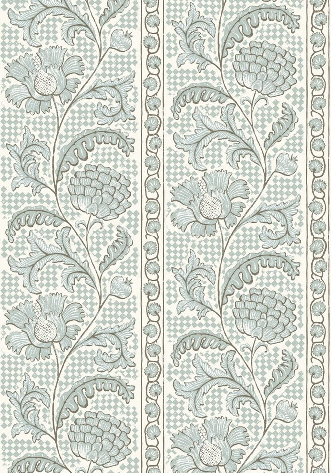 JMW-102821 Floral Check Wallpaper by Josephine Munsey