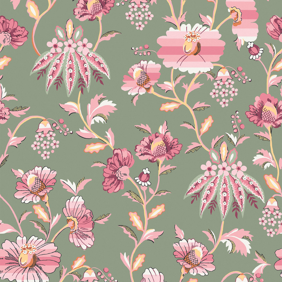 125524 Friendship Garden Sage Wallpaper by Cath Kidston 125524 Friendship Garden Sage Wallpaper by Cath Kidston