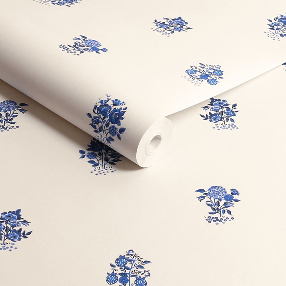 125529 Kingdom Posey Blue Wallpaper by Cath Kidston