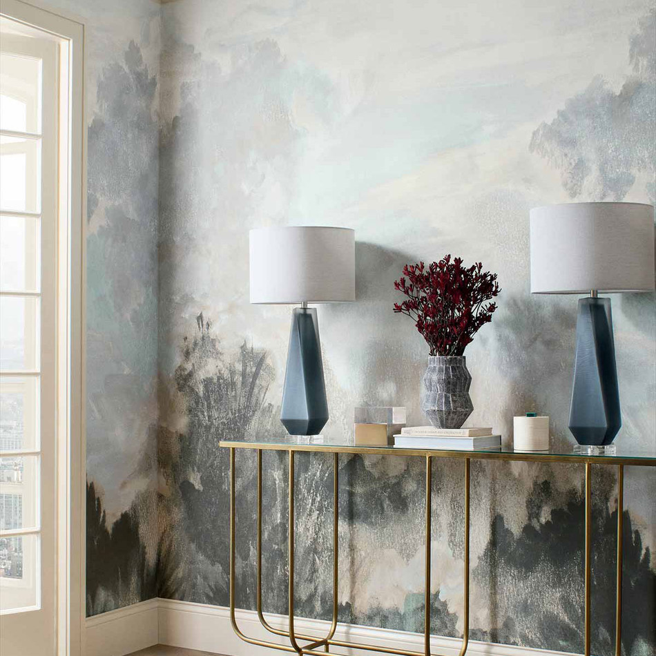 T41054 Twilight Mural Modern Resource 4 Neutral Wallpaper by Thibaut