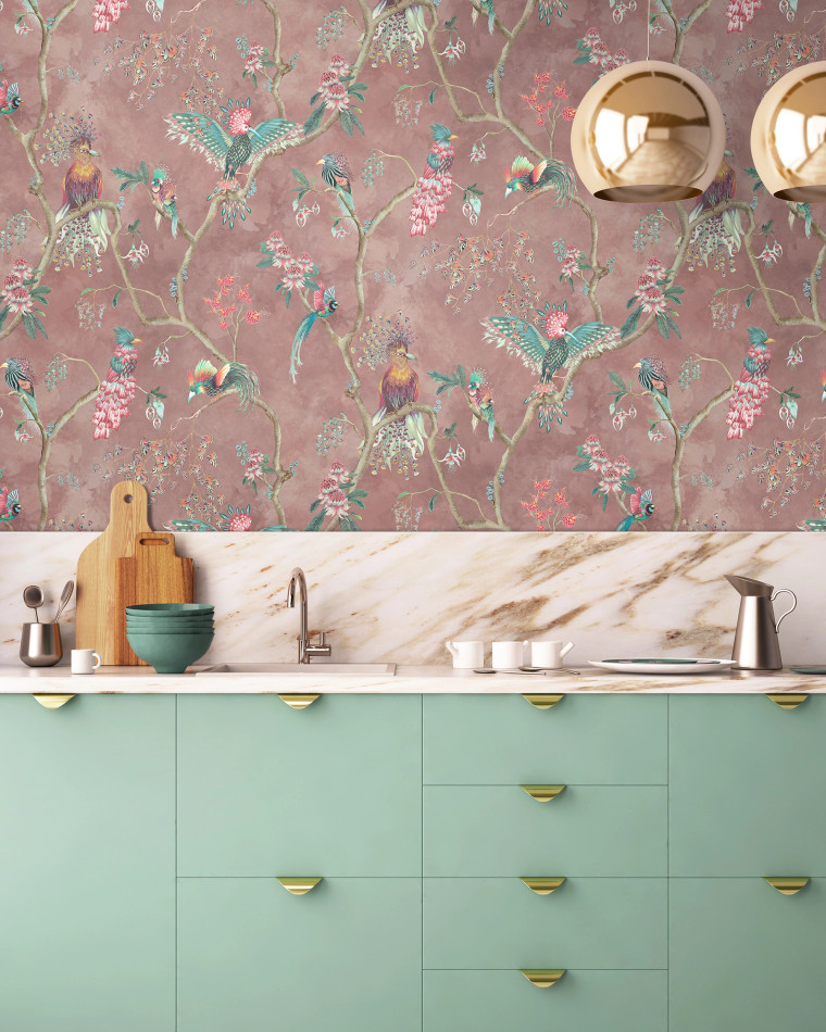 BMWL005/01C Birds in Paradise Wild Life Wallpaper by Brand McKenzie