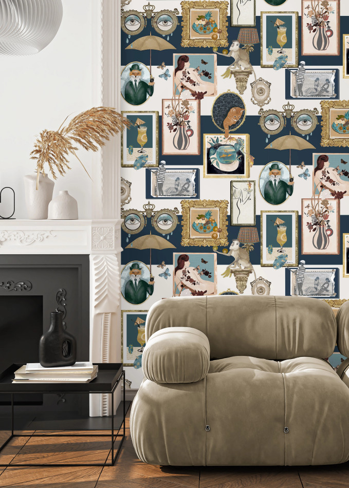 BMWL005/03D Connecting Frames Wild Life Wallpaper by Brand McKenzie