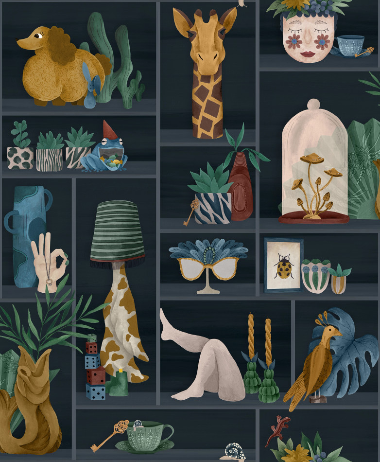 BMWL005/10B The Cabinet Wild Life Wallpaper by Brand McKenzie BMWL005/10B The Cabinet Wild Life Wallpaper by Brand McKenzie