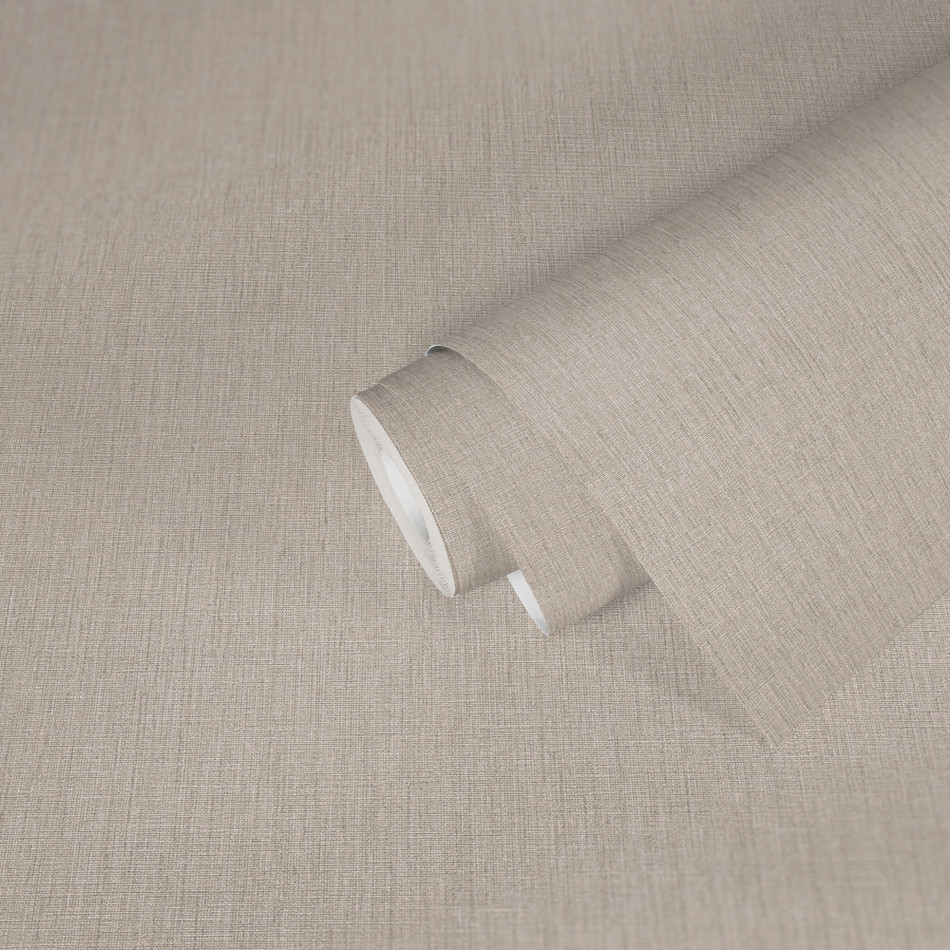 WH30130 Cotton Texture Welcome Home Bronze Brown Wallpaper By Galerie