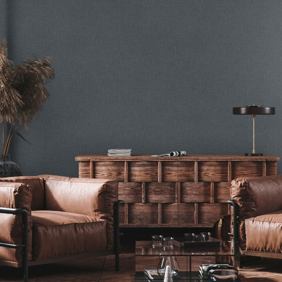WH30139 Cotton Texture Welcome Home Black Wallpaper By Galerie WH30139 Cotton Texture Welcome Home Black Wallpaper By Galerie