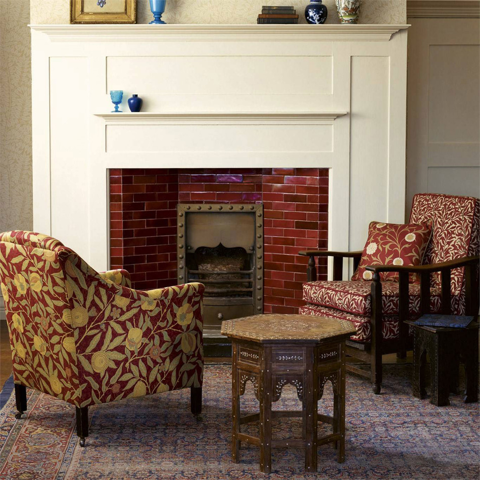 230287 Fruit Archive Weaves Crimson/Thyme Fabric by Morris & Co 230287 Fruit Archive Weaves Crimson/Thyme Fabric by Morris & Co