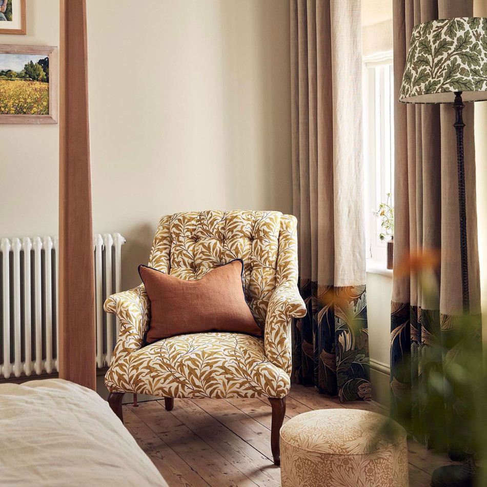 226979 Willow Bough Cornubia Summer Yellow Fabric by Morris & Co 226979 Willow Bough Cornubia Summer Yellow Fabric by Morris & Co