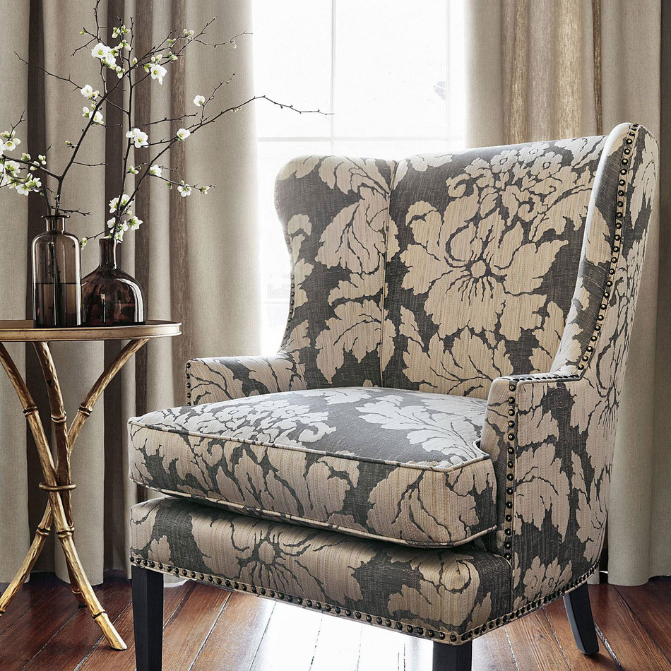 AW72979 Caserta Damask Manor Taupe Fabric by Anna French