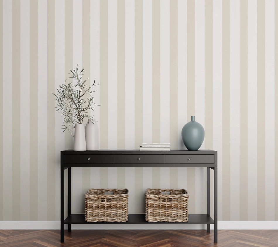 SS21232 Medium Stripe Natural Style Sisters Wallpaper by Galerie SS21232 Medium Stripe Natural Style Sisters Wallpaper by Galerie