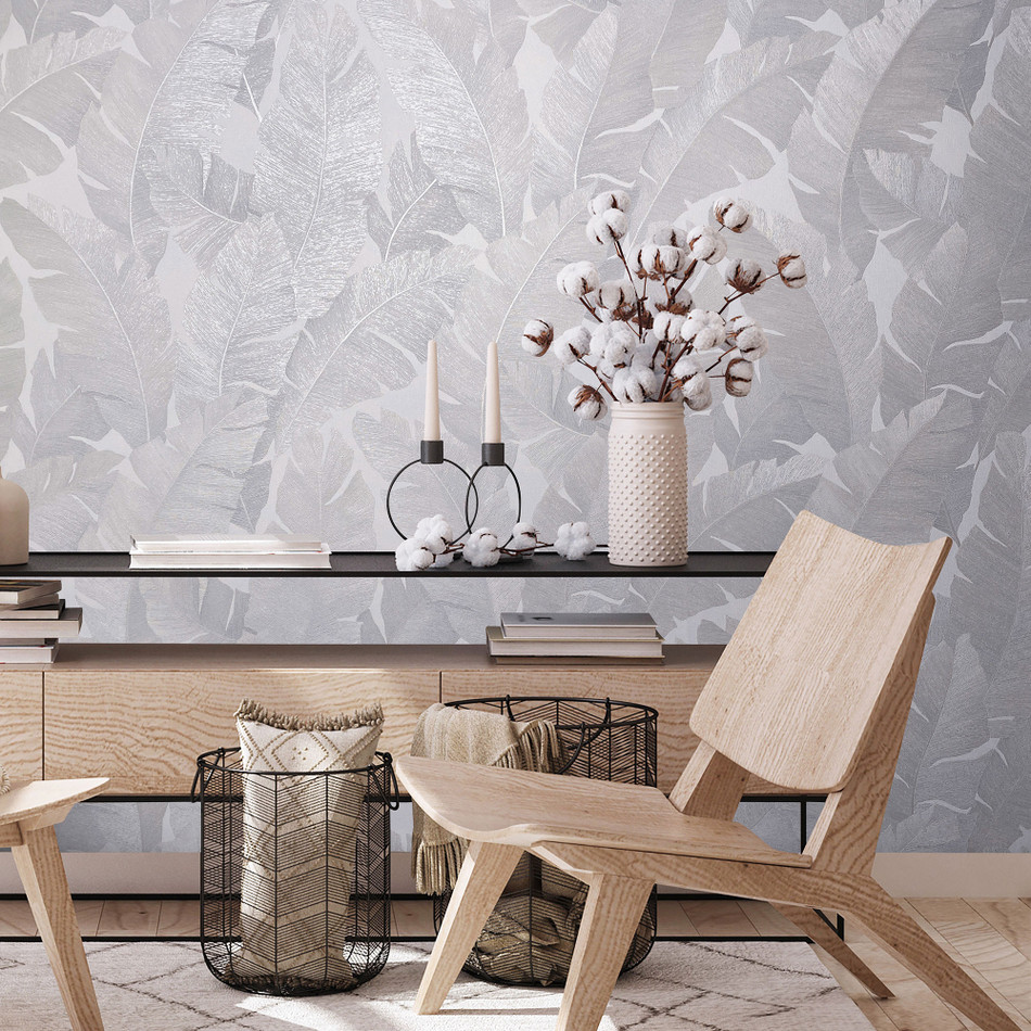 31623 Palm Leaf The New Design Book White and Grey Wallpaper By Galerie 31623 Palm Leaf The New Design Book White and Grey Wallpaper By Galerie