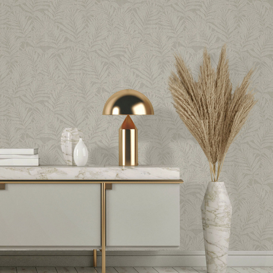 34004 Tree Leaf The New Design Book Greige Wallpaper By Galerie