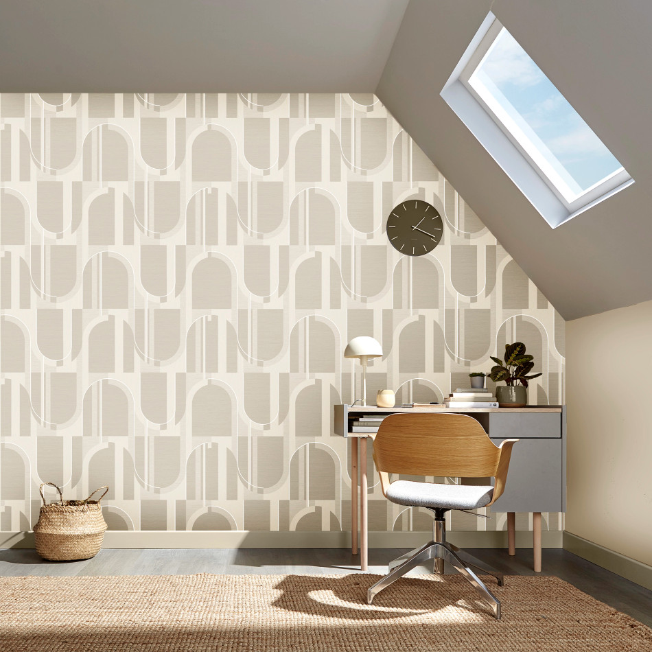 118013 Marcia Taupe Wallpaper by Graham and Brown 118013 Marcia Taupe Wallpaper by Graham and Brown