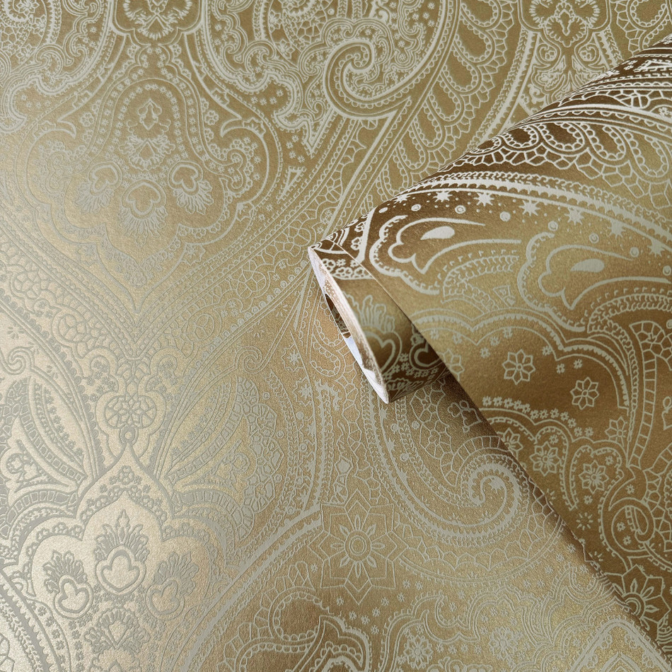 AM22002-1 Lace Zen Gold Wallpaper By Galerie AM22002-1 Lace Zen Gold Wallpaper By Galerie